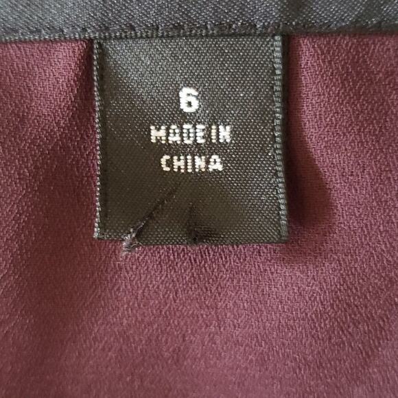 JOSEPHINE CHAUS Women's Crinkled Velvet Silk Blend Old Money Top Plum Size 6 - Picture 8 of 9